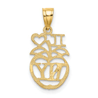 14K I HEART NY Apple Charm-K2790