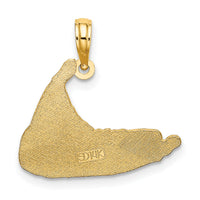 14k NANTUCKET Map Charm-K2793