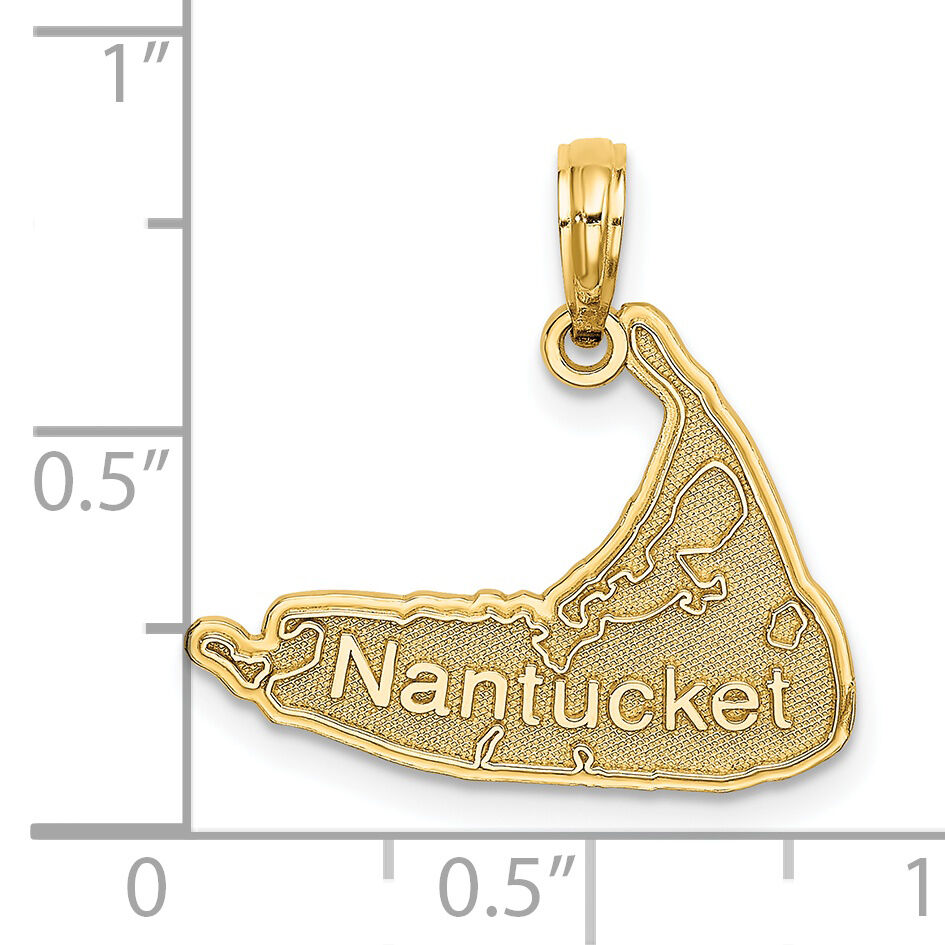 14k NANTUCKET Map Charm-K2793