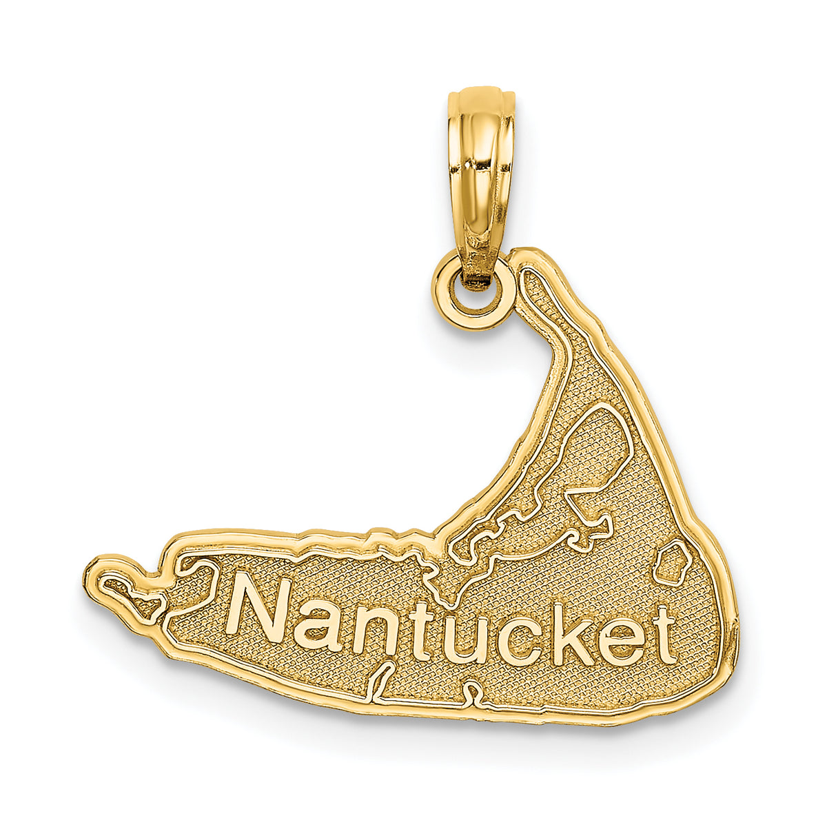 14k NANTUCKET Map Charm-K2793