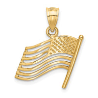 14K American Flag Pendant-K2805