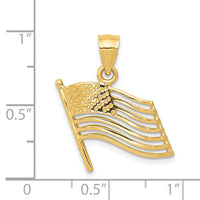 14K American Flag Pendant-K2805