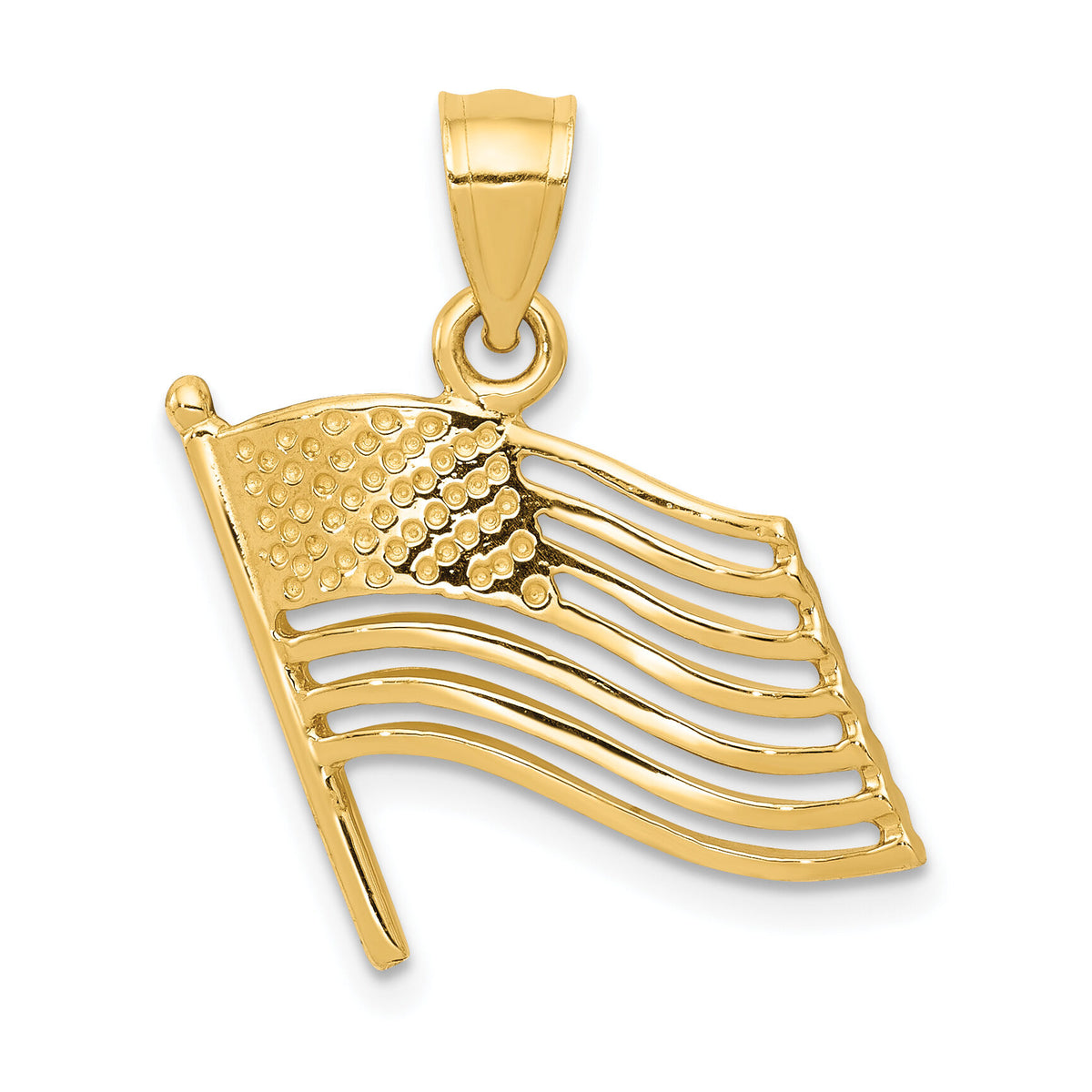 14K American Flag Pendant-K2805