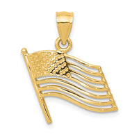 14K American Flag Pendant-K2805