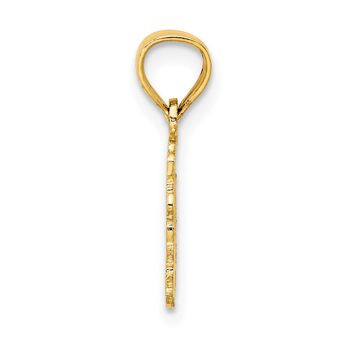 14k I LOVE TRAINS Charm-K2813