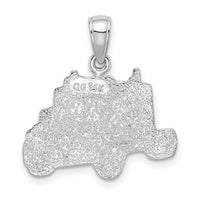 14K White Gold Truck Cab Pendant-K2821W