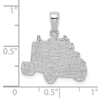 14K White Gold Truck Cab Pendant-K2821W