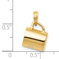 14K 3D Enameled Coffee Cup Pendant-K2826