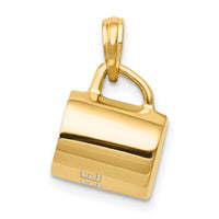 14K 3D Enameled Coffee Cup Pendant-K2826