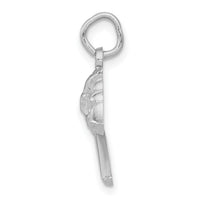 14k White Gold Fire Department Charm-K2831