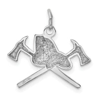 14k White Gold Fire Department Charm-K2831