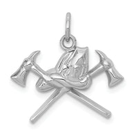 14k White Gold Fire Department Charm-K2831