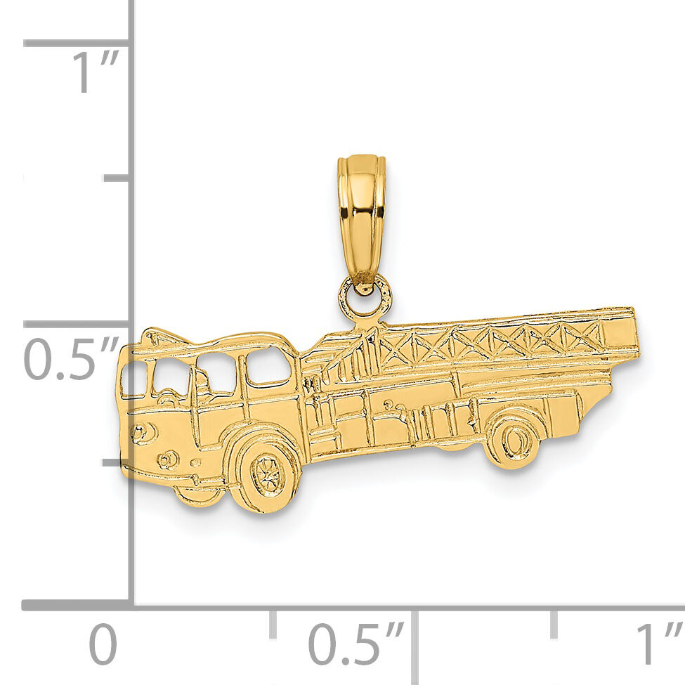 14k Fire Truck Charm-K2838