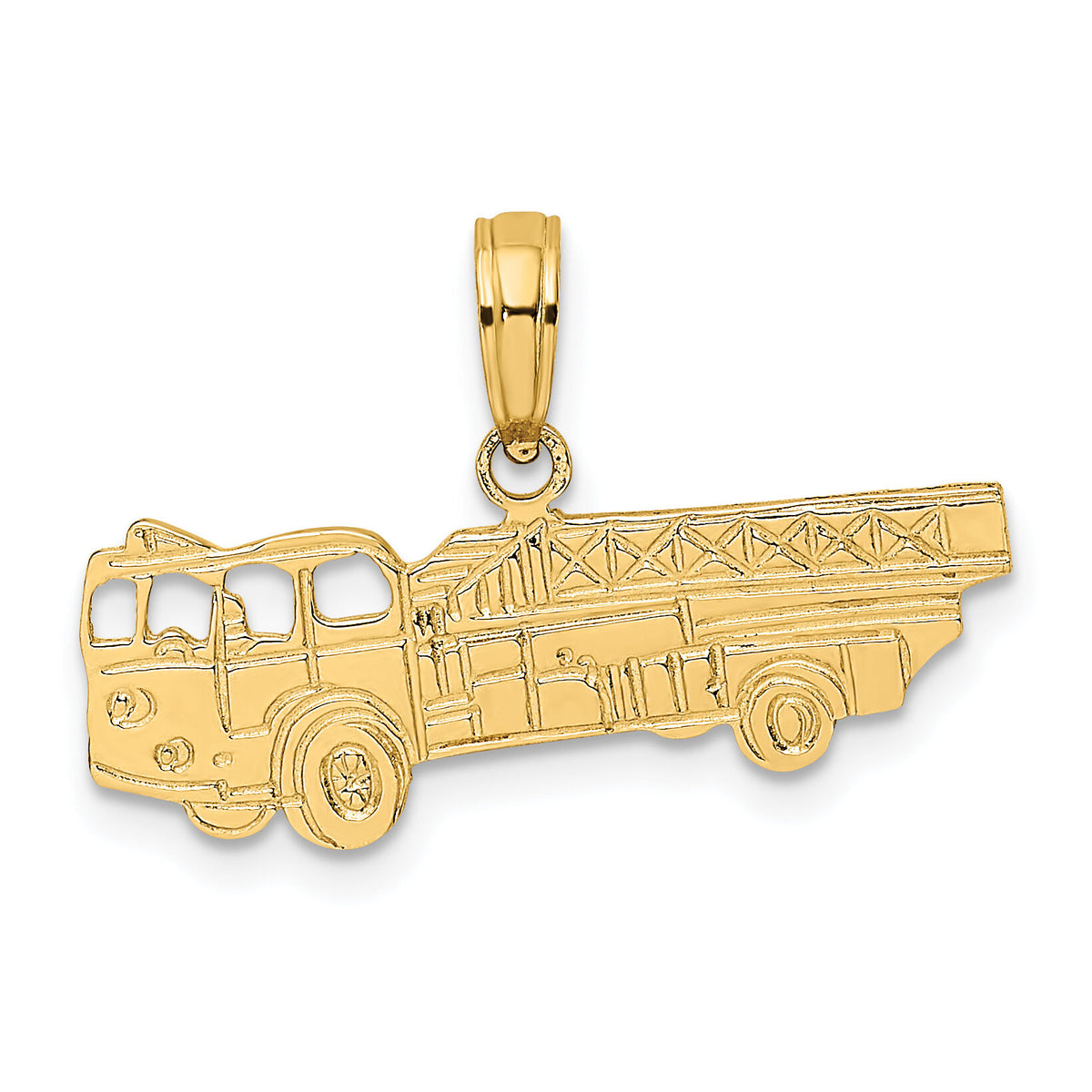 14k Fire Truck Charm-K2838