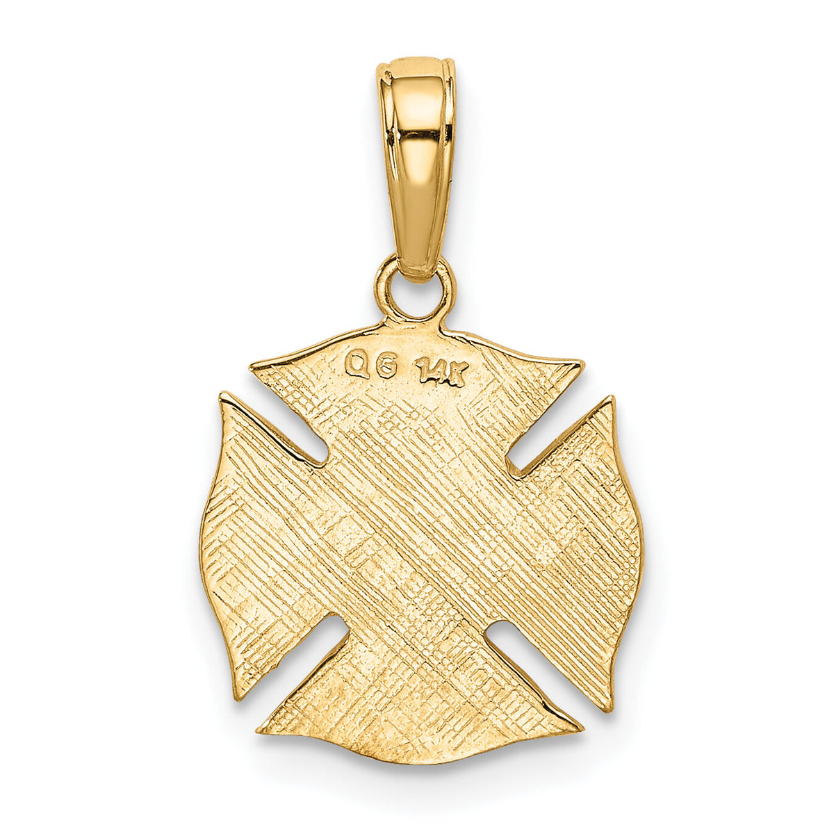 14k FIRE DEPT Shield Pendant-K2841