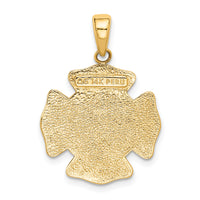 14k Fire Department FD St. Florian Badge Pendant-K2842