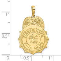 14k FIREFIGHTER FIRE DEPT. Badge Charm-K2843