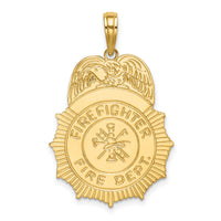 14k FIREFIGHTER FIRE DEPT. Badge Charm-K2843