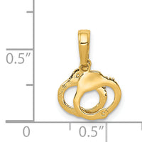 14k 2-Piece Handcuffs Pendant-K2848