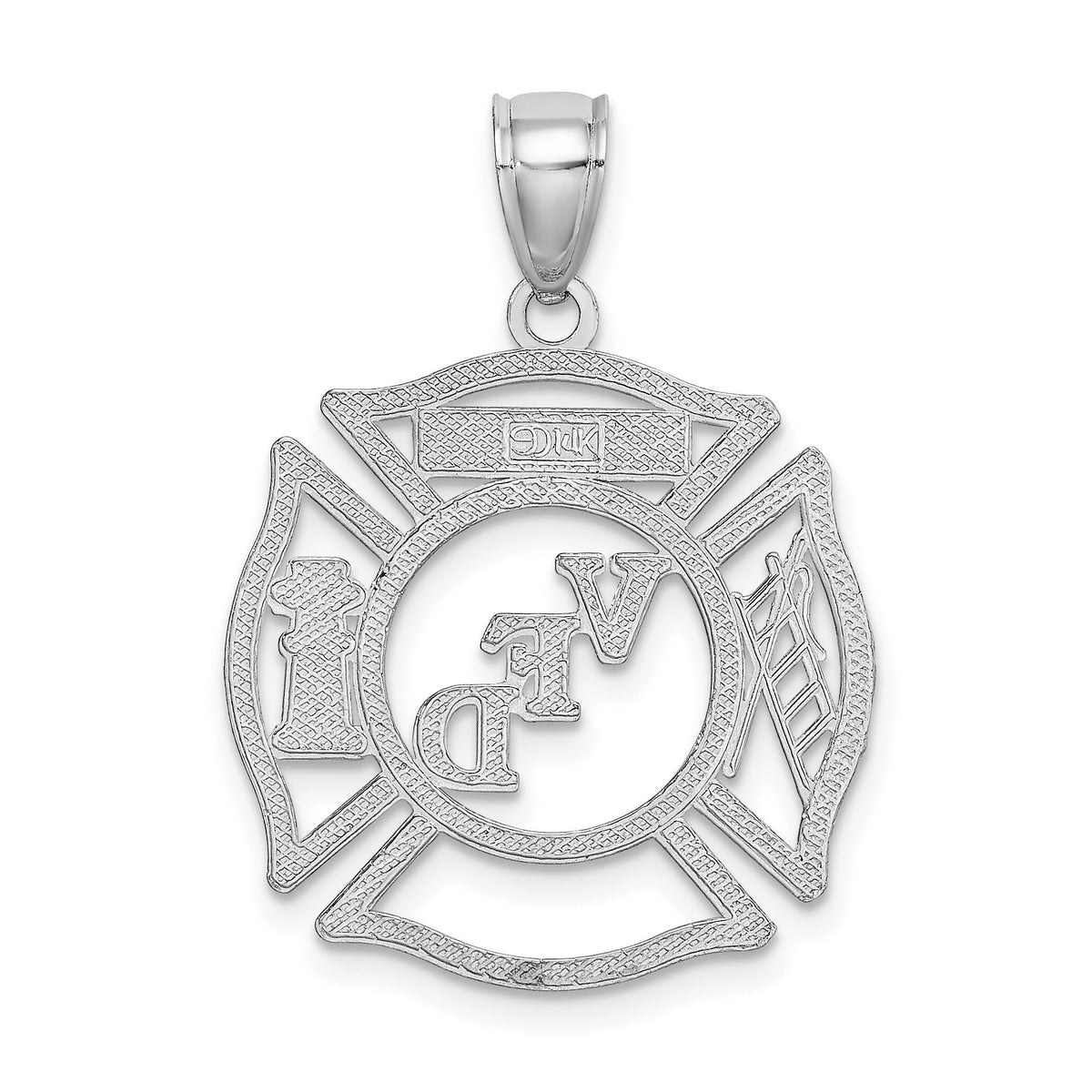 14k White Gold VFD Member Shield Charm-K2849W