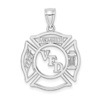 14k White Gold VFD Member Shield Charm-K2849W