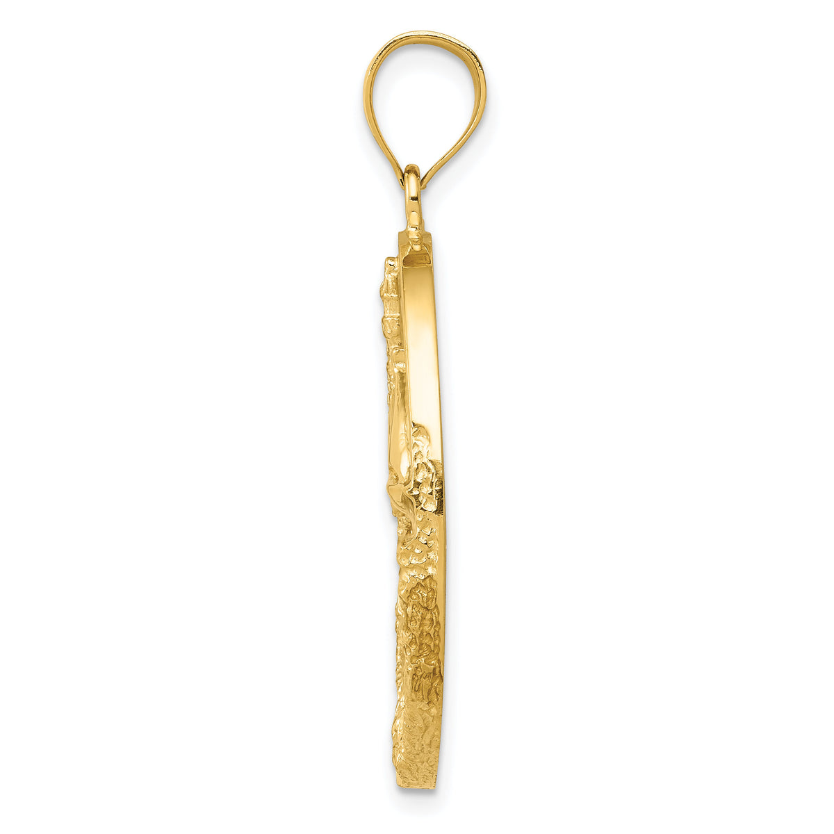 14K Lab Created Opal Lighthouse Sailboat Pendant-K2857