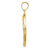 14K Lab Created Opal Lighthouse Sailboat Pendant-K2857