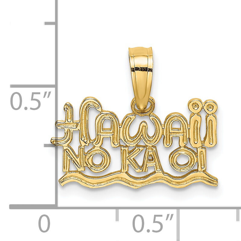 14k HAWAII NO KA OI Charm-K2860