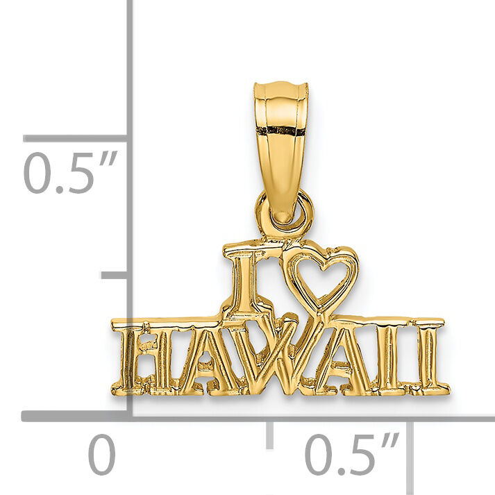 14k I HEART HAWAII Charm-K2861