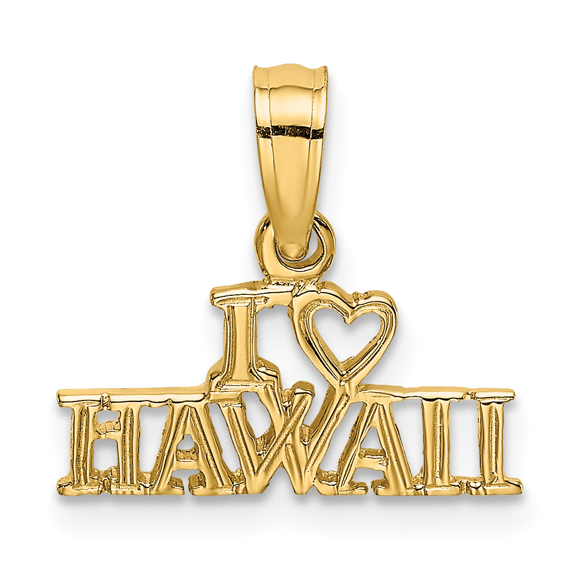 14k I HEART HAWAII Charm-K2861