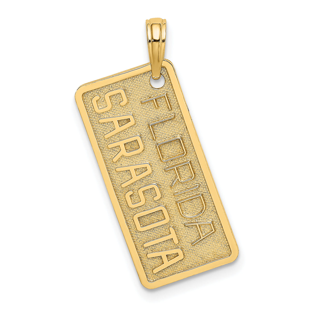 14k FLORIDA SARASOTA License Plate Charm-K2884