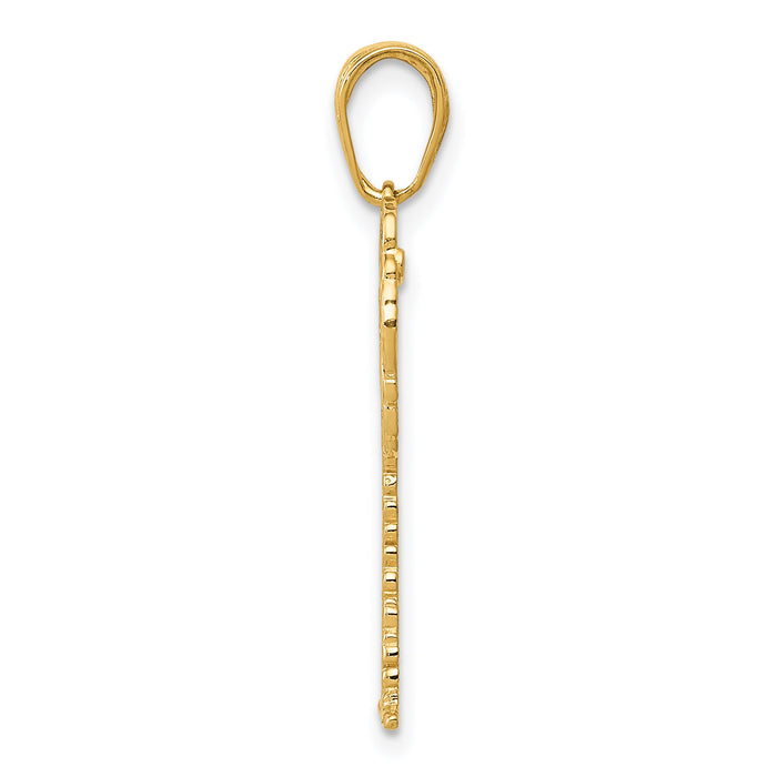 14k Palm Tree Pendant-K2887