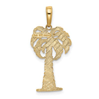 14k Palm Tree Pendant-K2887