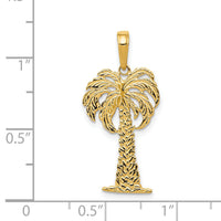 14k Palm Tree Pendant-K2887