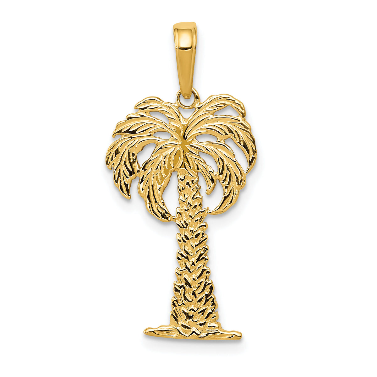 14k Palm Tree Pendant-K2887