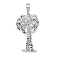 14K White Gold Palm Tree Pendant-K2887W