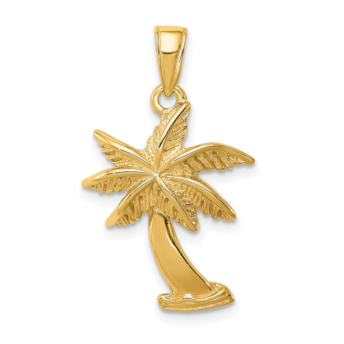 14k Palm Tree Pendant-K2892
