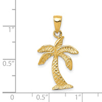 14k Palm Tree Pendant-K2894