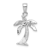 14K White Gold Palm Tree Pendant-K2894W