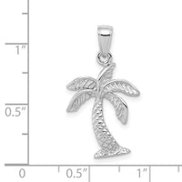 14K White Gold Palm Tree Pendant-K2894W