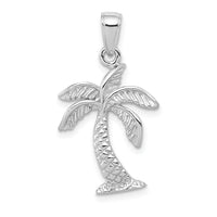 14K White Gold Palm Tree Pendant-K2894W