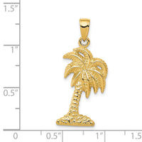 14k Palm Tree Pendant-K2895