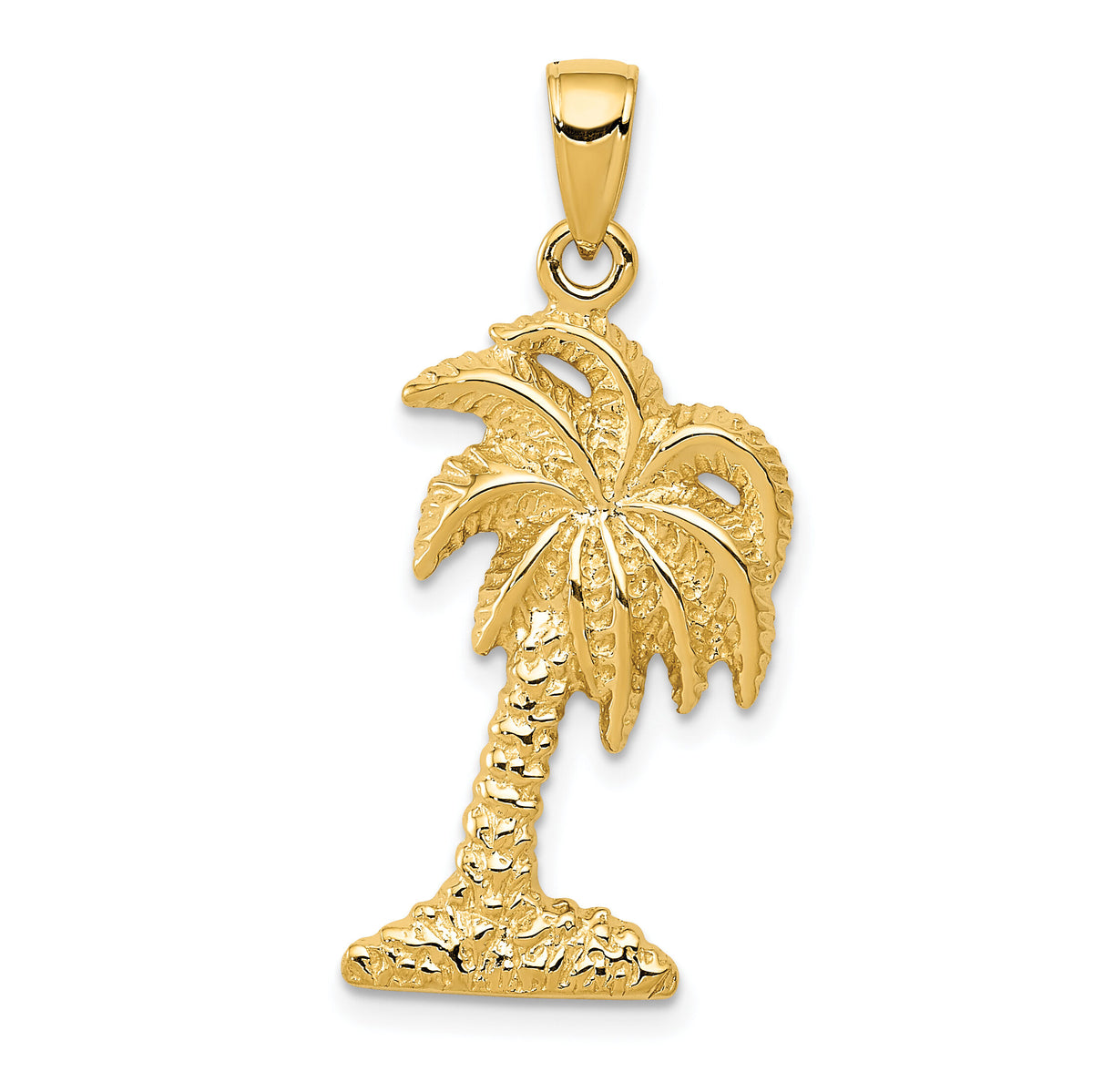 14k Palm Tree Pendant-K2895
