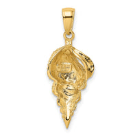 14k Conch Shell Pendant-K2912