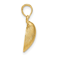 14k Medium Clam Shell Pendant-K2917