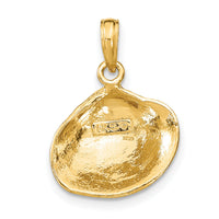 14k Medium Clam Shell Pendant-K2917