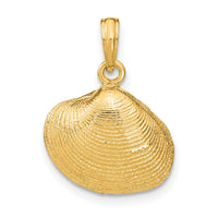 14k Medium Clam Shell Pendant-K2917