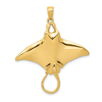 14k Manta Ray Pendant-K2929