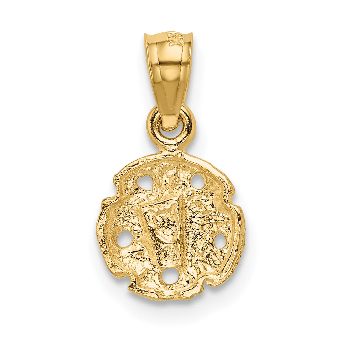 14K Sand Dollar Pendant-K2931