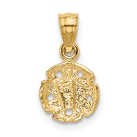14K Sand Dollar Pendant-K2931